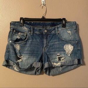 H&M &Denim distressed cut off Shorts 12